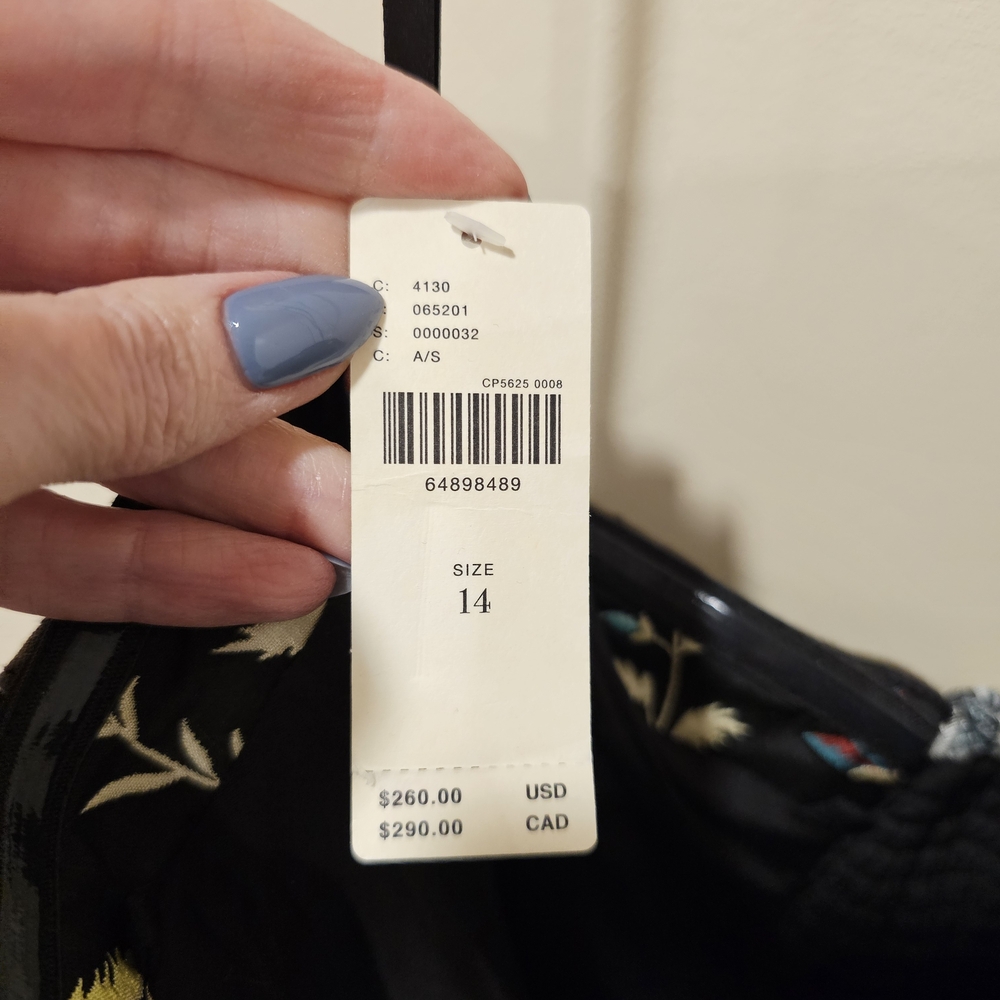 Anthropologie Floral Patchwork Sweetheart Midi Dress Size 14; NWT - Picture 8 of 10